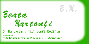beata martonfi business card